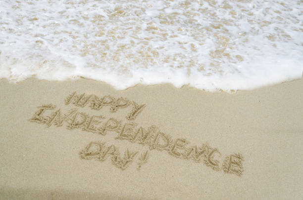 istock Independence USA day background on the beach 692059886