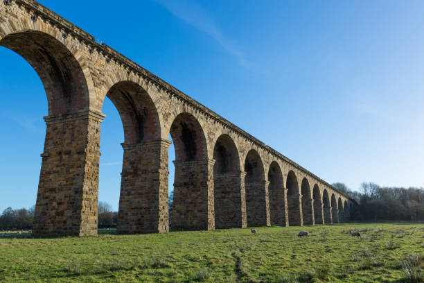 istock Historic railway viaduct architecture from Harrogate Yorkshire England 692068022
