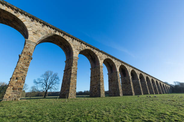 istock Historic railway viaduct architecture from Harrogate Yorkshire England 692068024