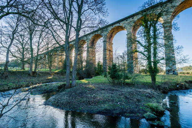 istock Historic railway viaduct architecture from Harrogate Yorkshire England 692068034