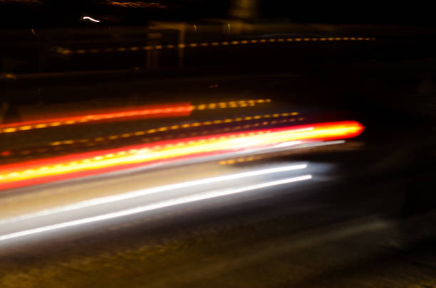 istock Trails of the car lights 692068304