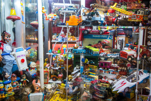 Argentina: San Telmo in Buenos Aires A toy store at the San Telmo Market (Mercado de San Telmo), the historic building in Buenos Aires. toy store stock pictures, royalty-free photos & images