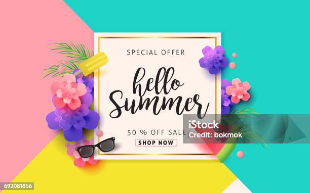 Summer 07 Stock Illustration - Download Image Now - Border - Frame, Fun, Horizontal