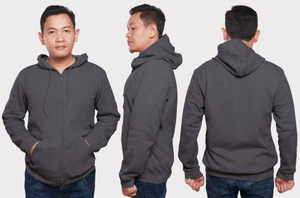 istock Dark Gray Hoodie Mock up 692081868