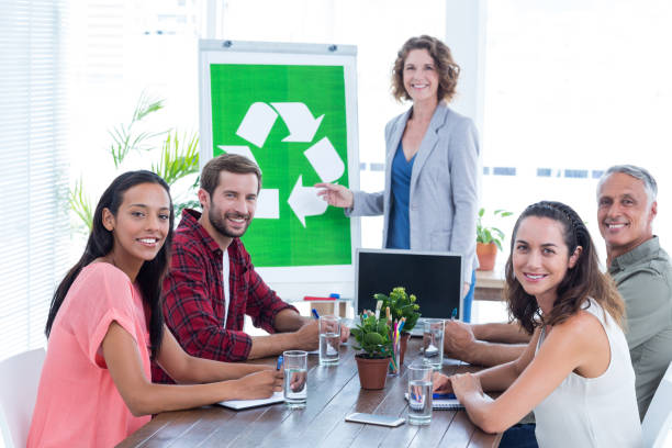 istock Young creative team having a meeting about recycling 692084794