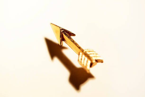 istock Gold Arrow Pointing In Upward Direction 692100348