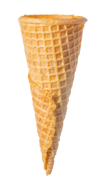 istock blank of ice cream cone, waffle cup is isolated on white background, close up 692109438