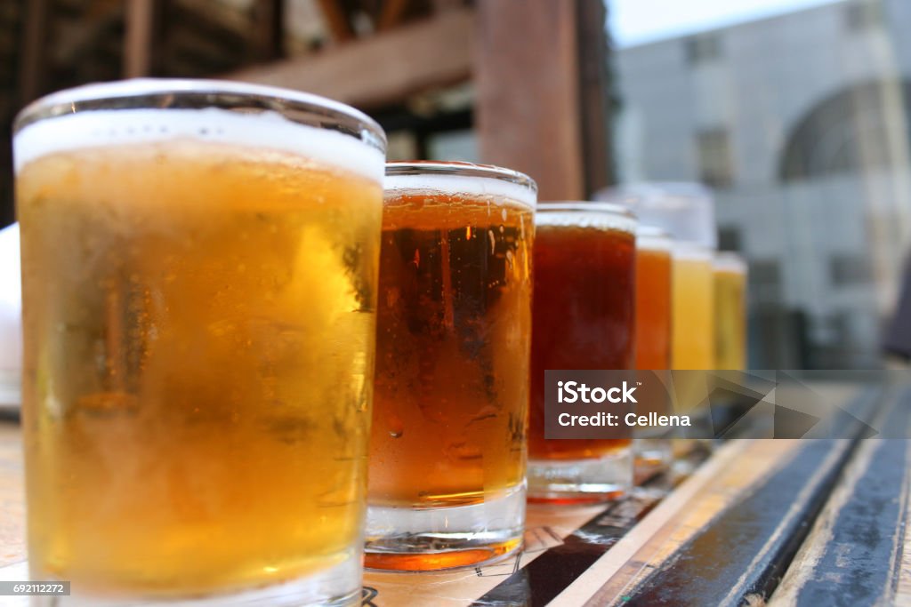 Beer glasses Alcohol - Drink Stock Photo