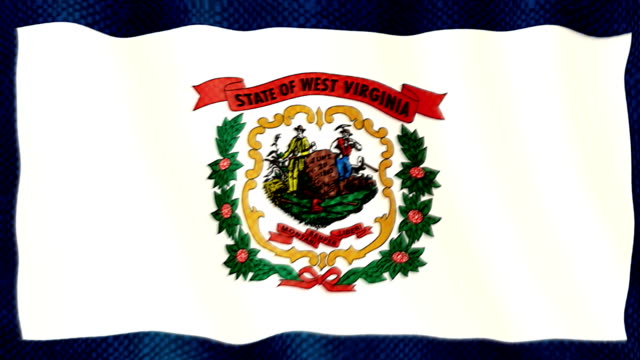 West Virginia flag waving animation