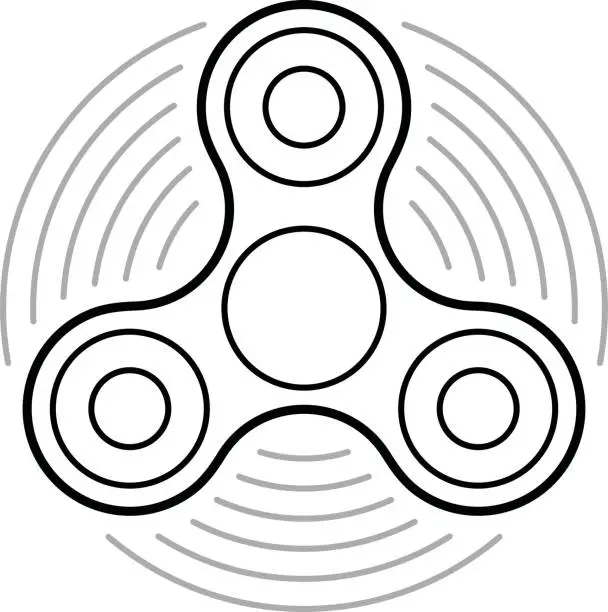 Vector illustration of finger spinner logo