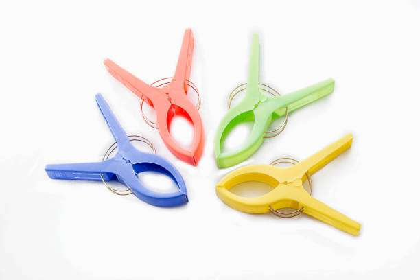 istock Many cloth clamps isolated. 692132680