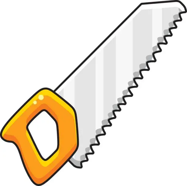 Vector illustration of Hand saw icon