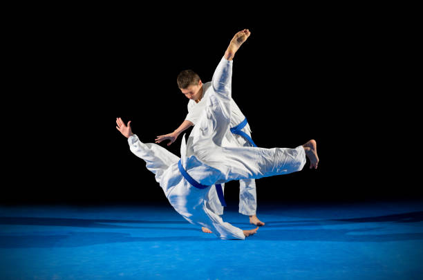 istock Two boys martial arts fighters 692153742