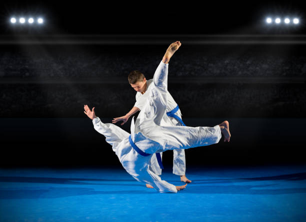 istock Two boys martial arts fighters 692153762