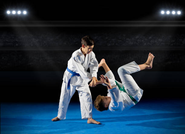 istock Two boys martial arts fighters 692153772
