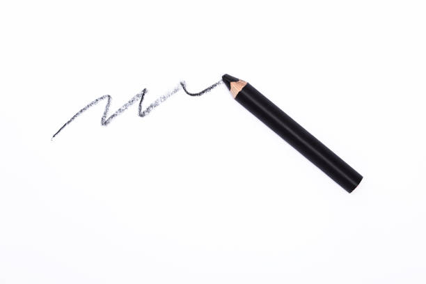 istock Black drawing pencil on white background leaving a trace of graphite 692155648