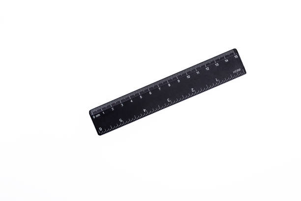 istock Six inches black ruler on white backround 692155684