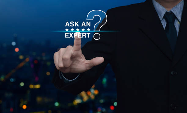 istock Ask an expert with star and question mark sign icon 692155726