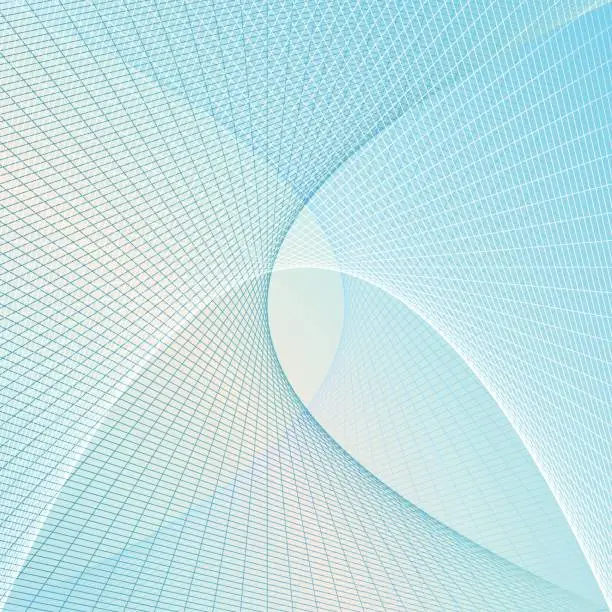 Vector illustration of Symmetrical geometric line art background