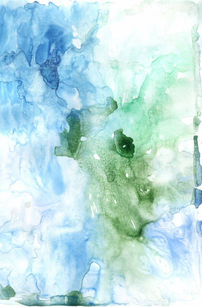 istock Abstract painted blue colorful watercolor background 692161732