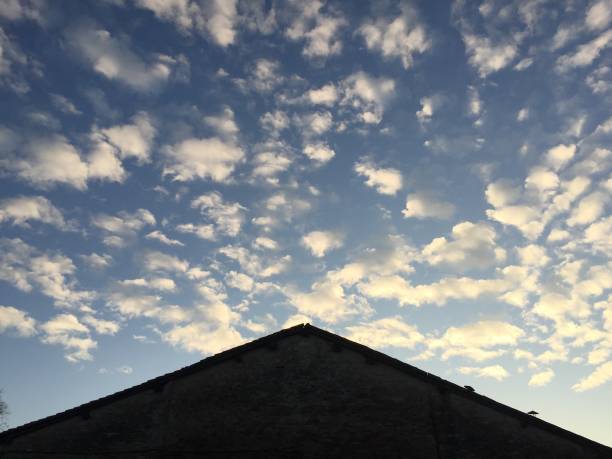 istock Roof, sky and clouds 692161968