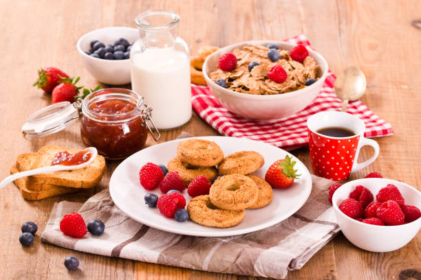 istock Breakfast with wholegrain cereals. 692165574