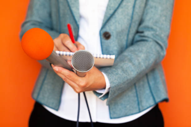 istock Journalist. News conference. Journalism. 692175678