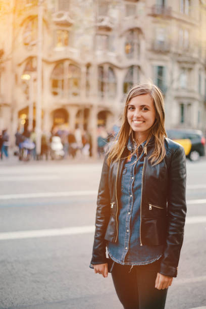 istock Young woman in Barcelona 692178598