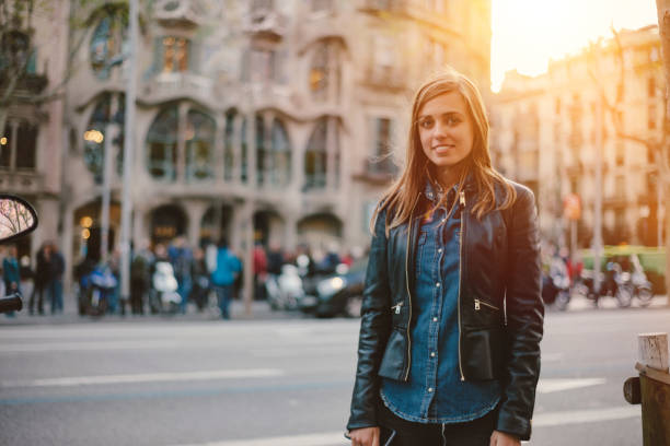 istock Young woman in Barcelona 692178762