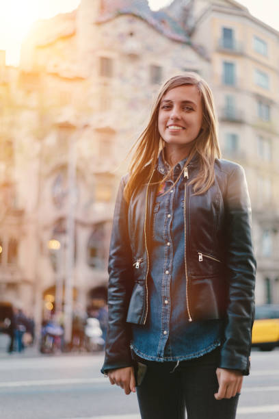 istock Young woman in Barcelona 692179050
