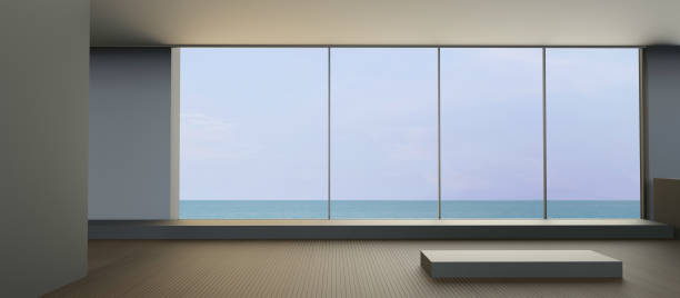 istock Modern Beach lounge Clean in Holiday on Sea view 692183056