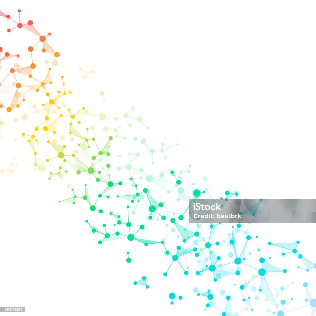 Structure molecule dna and neurons, connected lines with dots, genetic and chemical compounds, illustration Structure molecule dna and neurons, connected lines with dots, genetic and chemical compounds Abstract Stock Photo