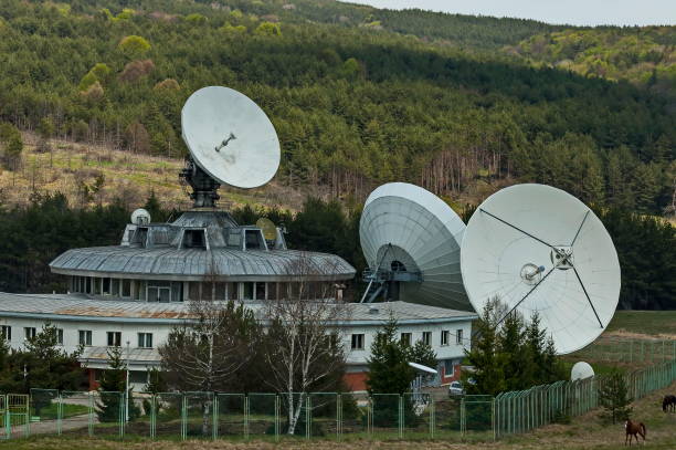 istock Ground satellite station or Geodesy observatory Plana,  Plana mountain 692188884