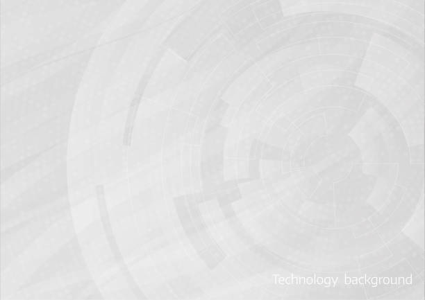 ilustrações de stock, clip art, desenhos animados e ícones de abstract business technology vector background with circuit board and radial halftone bakcground - white bakcground