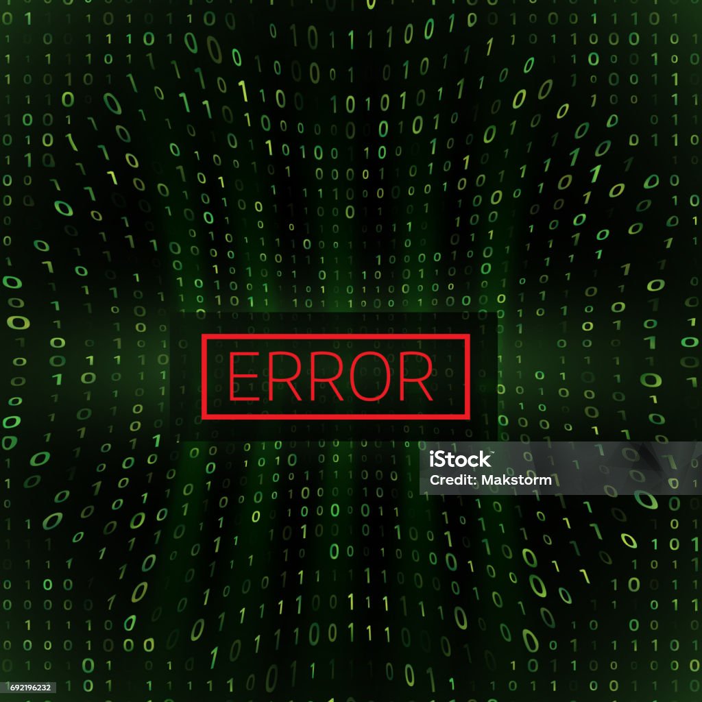 System Error Digital Numbers Background Stock Illustration - Download ...