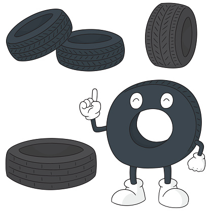 Coche de dibujos animados gratis estilo rueda vehículo detalle Auto rines  cromados de borde de aleación de neumáticos neumáticos llantas Titanium  Auto detalle neumático vector gratis