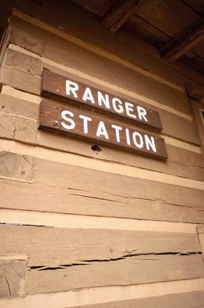 istock Ranger station sign on cabin 692208276