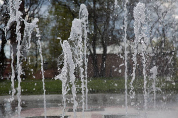 Water splashes fountain concept freshness