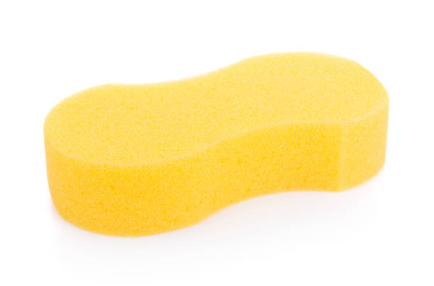 istock Micro sponge for cleaning and washing car isolated on white background 692243842