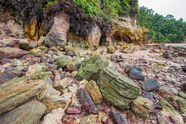 istock beautiful beach and rocks at Laem Chamuk Khwai 692251156