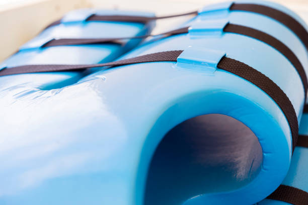istock Blue Life Jacket Preserver Up Close 692254006