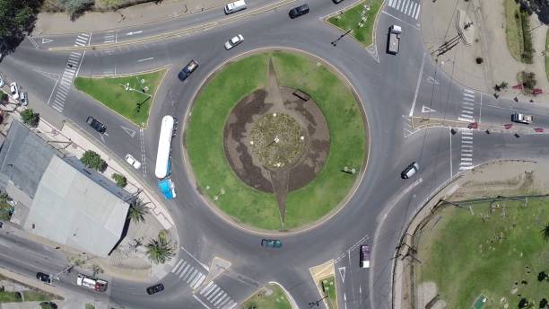 istock Aerial view of a roundabout in Chile 692266598