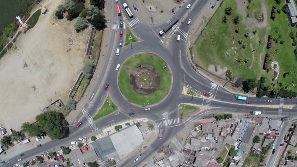istock Aerial view of a roundabout in Chile 692266604
