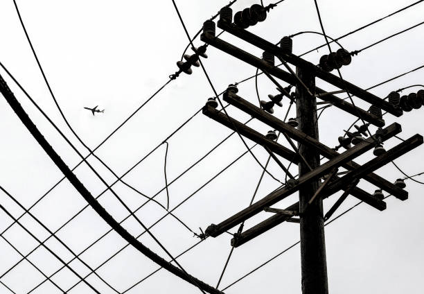 istock Flying above the wires 692267138