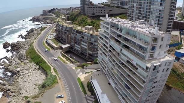 istock Landscape, rocky seaside and skyscrapers in Chile 692267324
