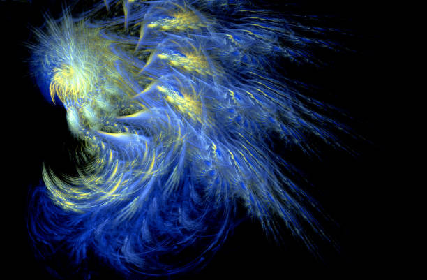 istock Abstract illustration of a fractal pattern on black background 692273536