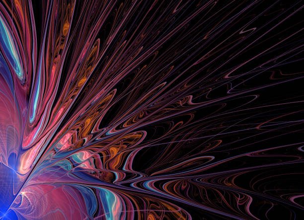 istock Abstract illustration of a fractal pattern on black background 692273614