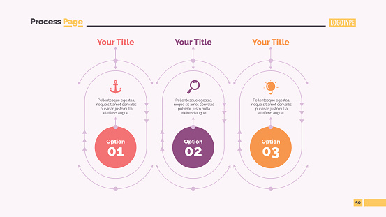 Optionality Slide Examples Three Options Slide Template Stock Illustration - Download Image Now ...