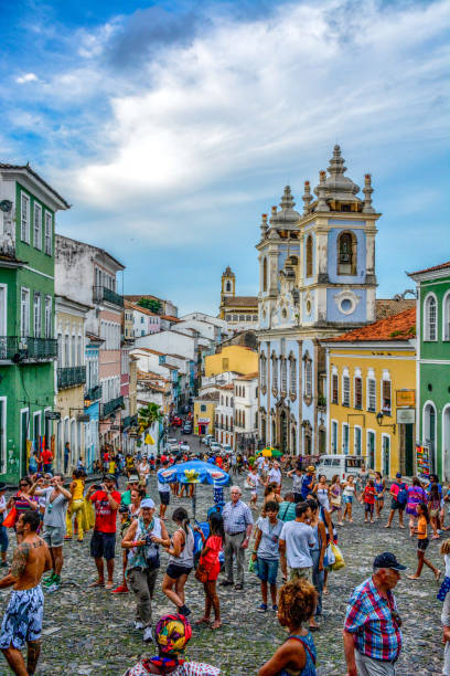 historic city center of pelourinho,salvador,bahia,brazil - pelourinho imagens e fotografias de stock