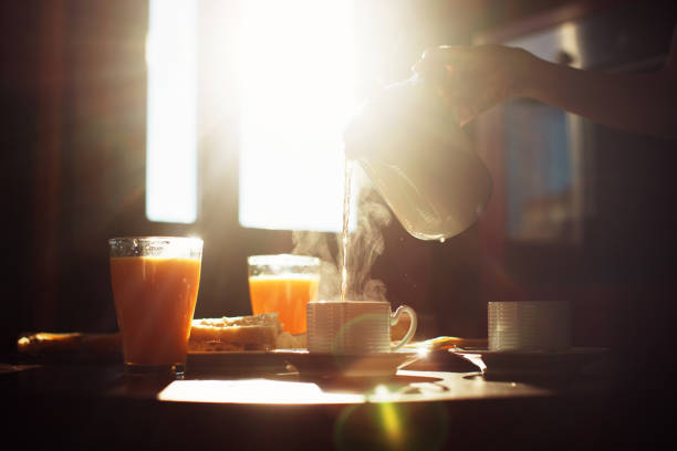 Sunny breakfast stock photo
